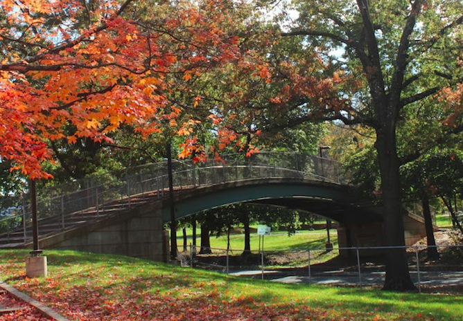 campus walking bridge