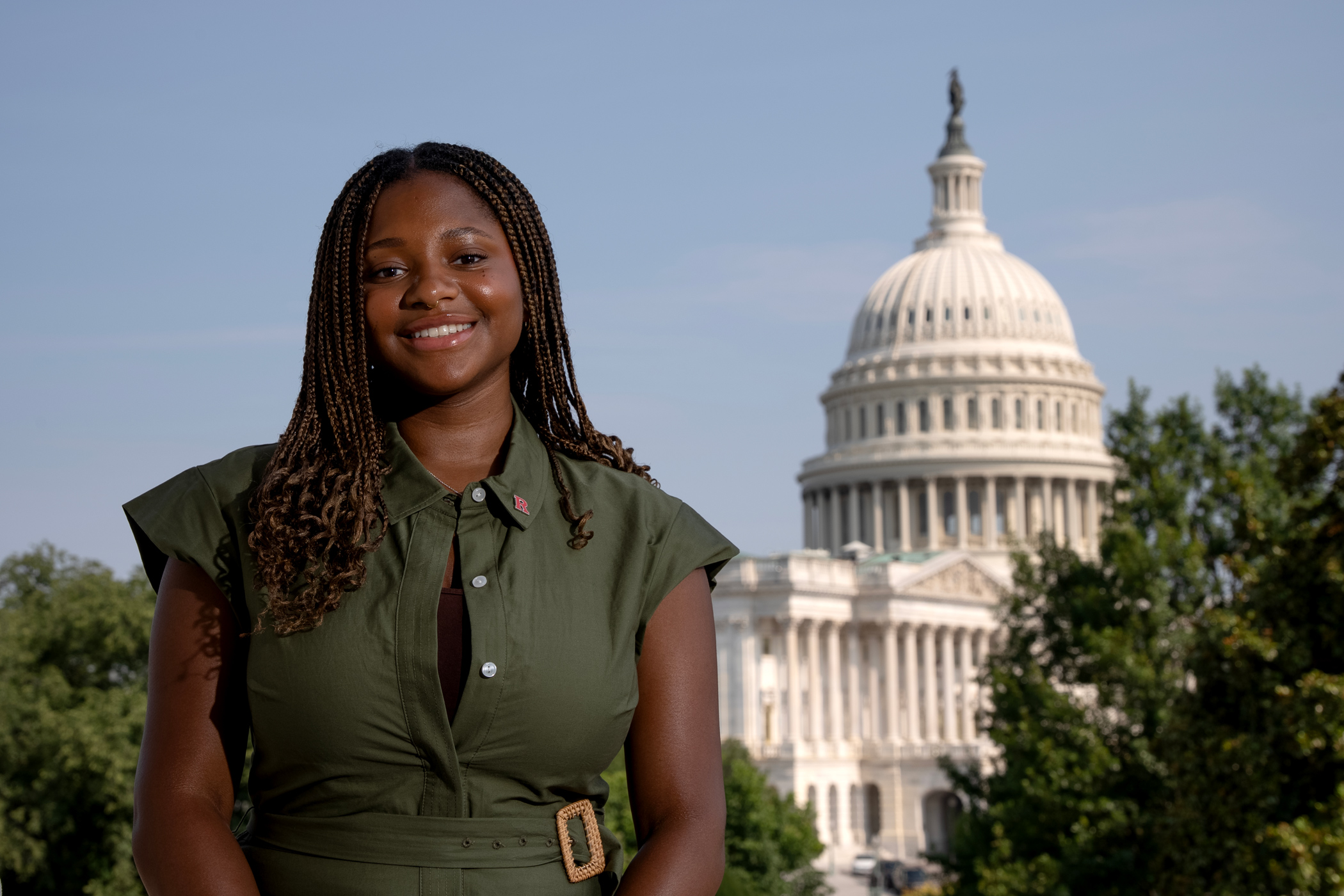 Original Caption: Tiffany Flax SAS ’27 is working for Rep. Bonnie Watson Coleman this summer as part of the Rutgers Scarlet Service program. 7/15/26